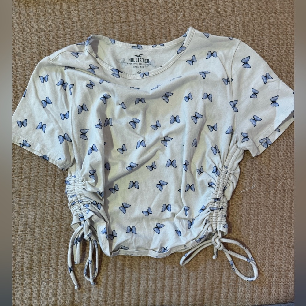 Hollister Large Butterfly Print Baby Tee
